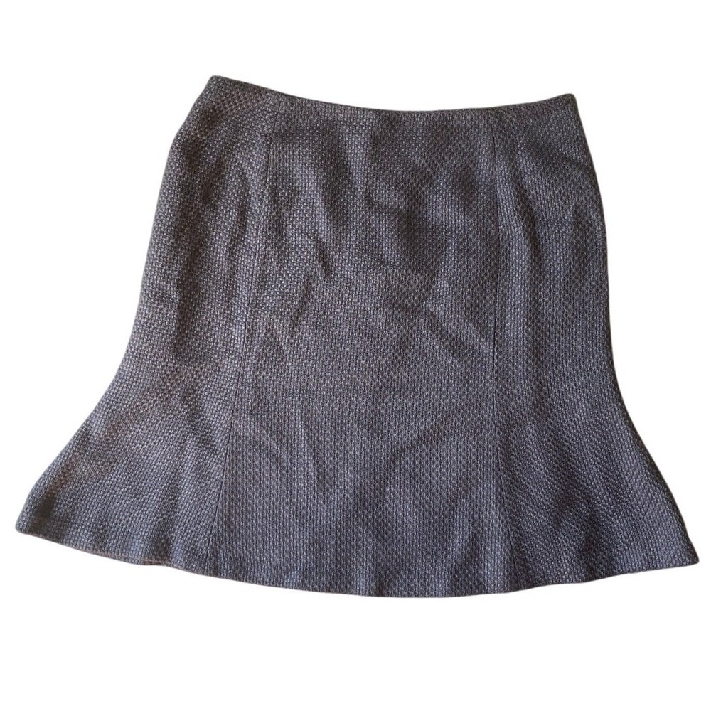 Oscar by Oscar de la Renta Gray Lavender Bouclé Tweed Skirt - Picture 4 of 6